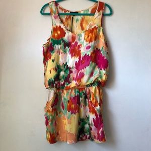 NWT Martin + Osa abstract floral silk dress